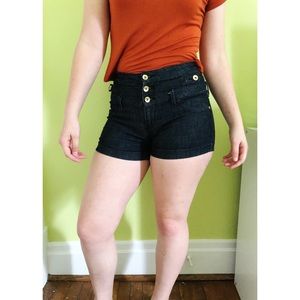 Refuge Grey High Waist Shorts